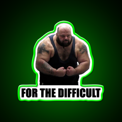 Kyriakos Grizzly For The Difficult Gym Fitness Led Neon Sign Rgb Color