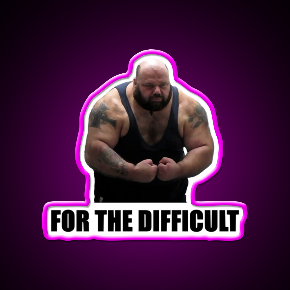 Kyriakos Grizzly For The Difficult Gym Fitness Led Neon Sign Rgb Color