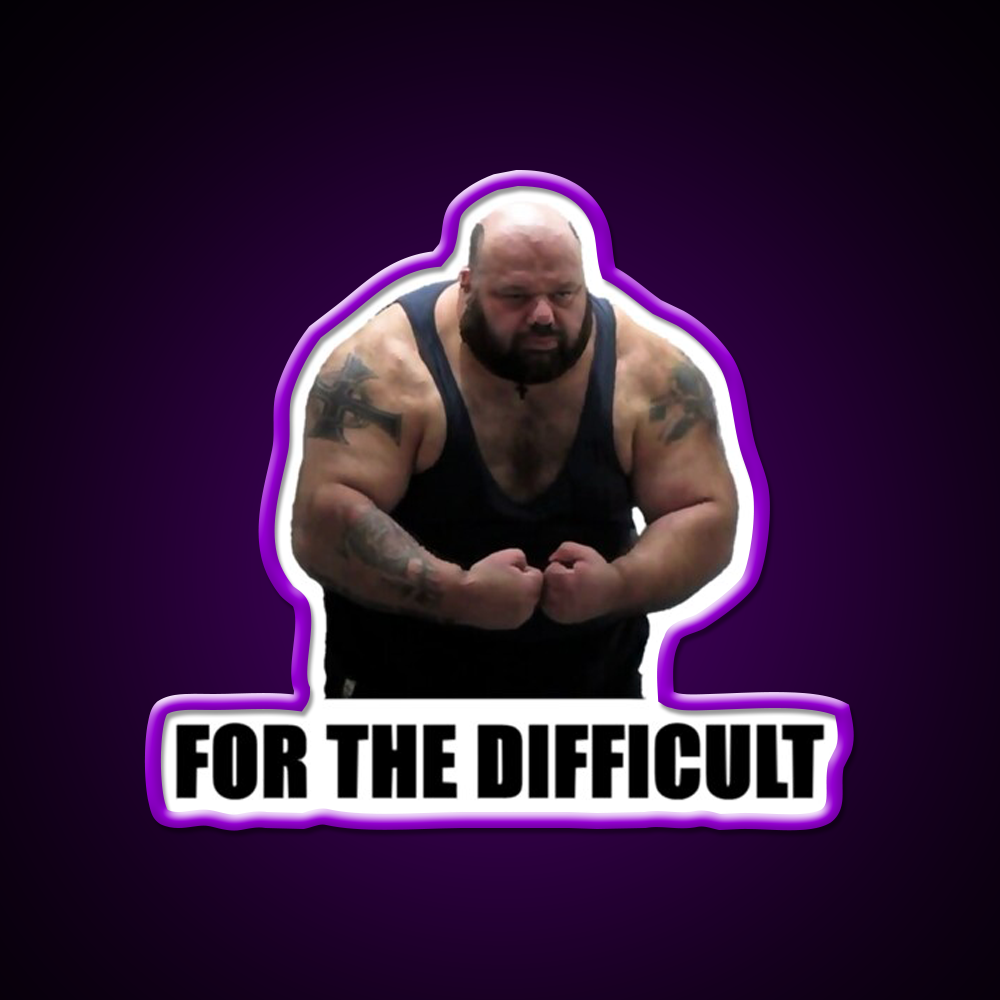 Kyriakos Grizzly For The Difficult Gym Fitness Led Neon Sign Rgb Color