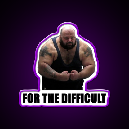 Kyriakos Grizzly For The Difficult Gym Fitness Led Neon Sign Rgb Color