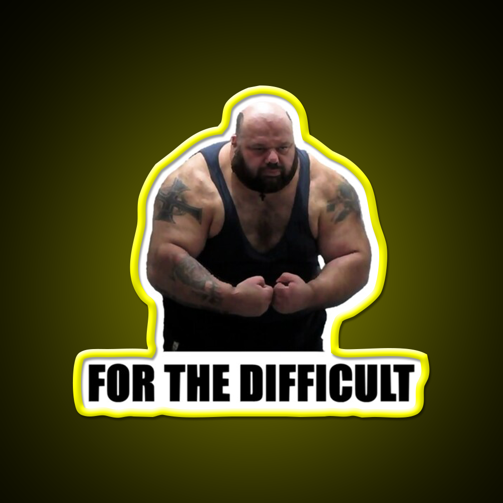 Kyriakos Grizzly For The Difficult Gym Fitness Led Neon Sign Rgb Color