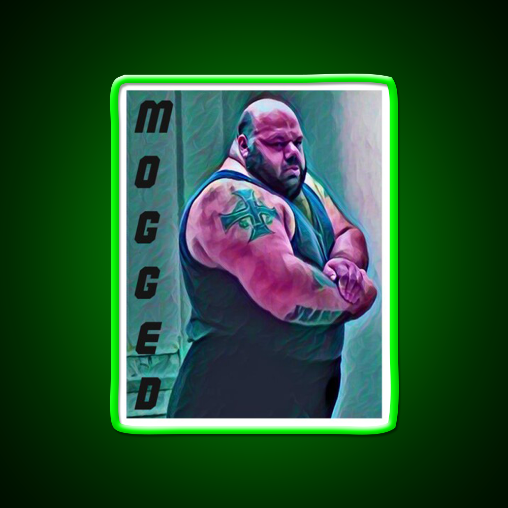 Kyriakos Grizzly Mogged Gym Fitness Led Neon Sign Rgb Color