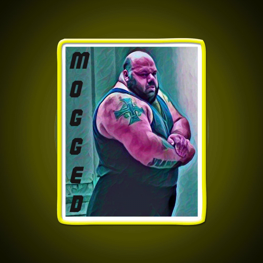 Kyriakos Grizzly Mogged Gym Fitness Led Neon Sign Rgb Color