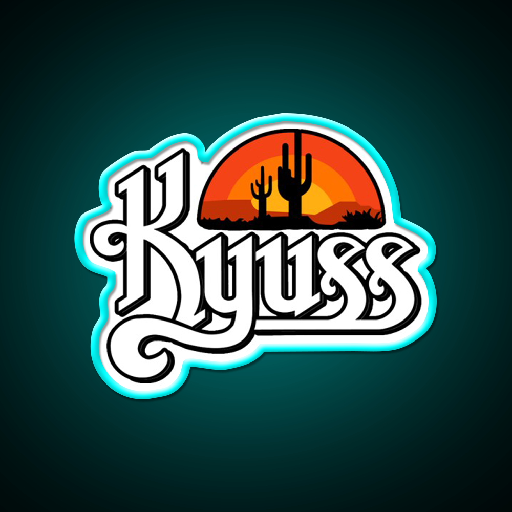 Kyuss American Stoner Rock Hemp Inspired Green Leaf Led Neon Sign Rgb Color - Size and dimension reference