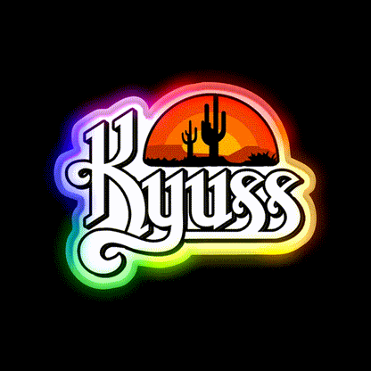 Kyuss American Stoner Rock Hemp Inspired Green Leaf Led Neon Sign Rgb Color - LED neon sign close-up detail