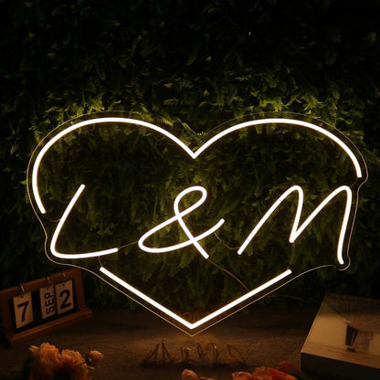 L And M Yellow Neon Sign | Shineneon