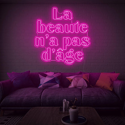 La Beaute Blue French Script Led Neon Sign For Home And Boutique Decor | Shineneon