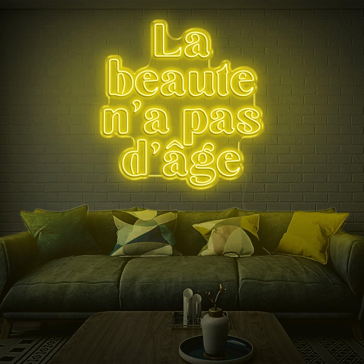La Beaute Blue French Script Led Neon Sign For Home And Boutique Decor | Shineneon
