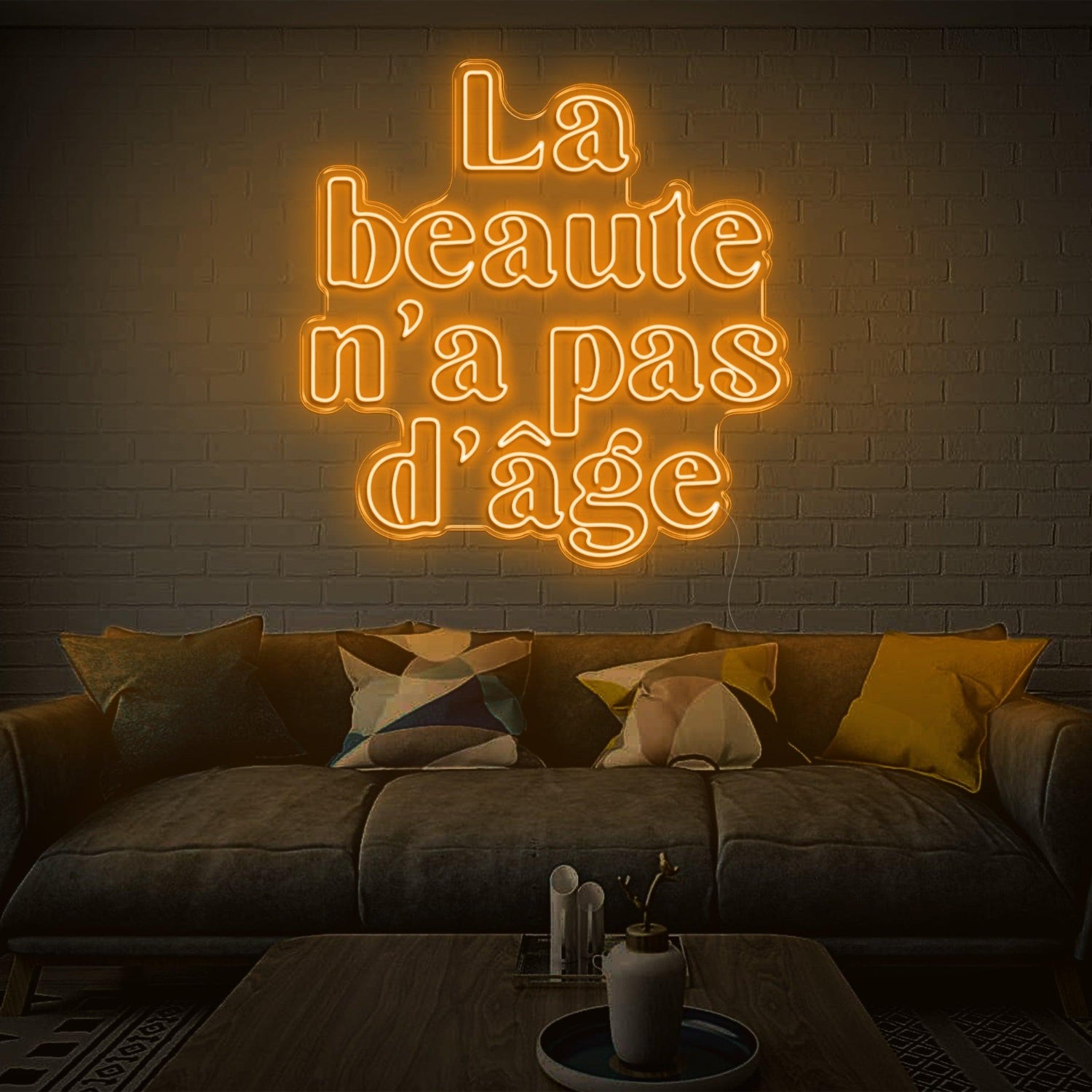 La Beaute Blue French Script Led Neon Sign For Home And Boutique Decor | Shineneon