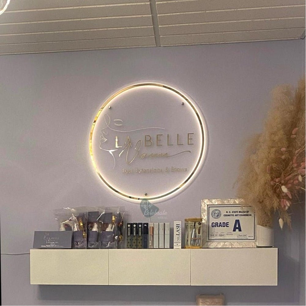 La Belle Beauty Acrylic Business Logo Sign - Shineneon