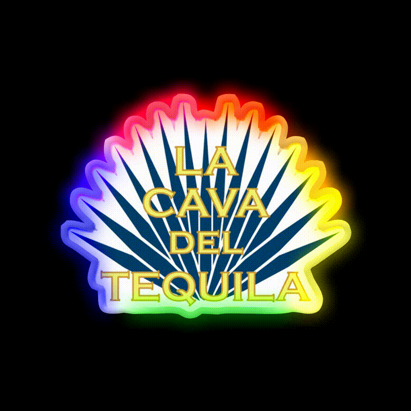 La Cava Del Tequila Party Drink Tequila Led Neon Sign Rgb Color - LED neon sign close-up detail