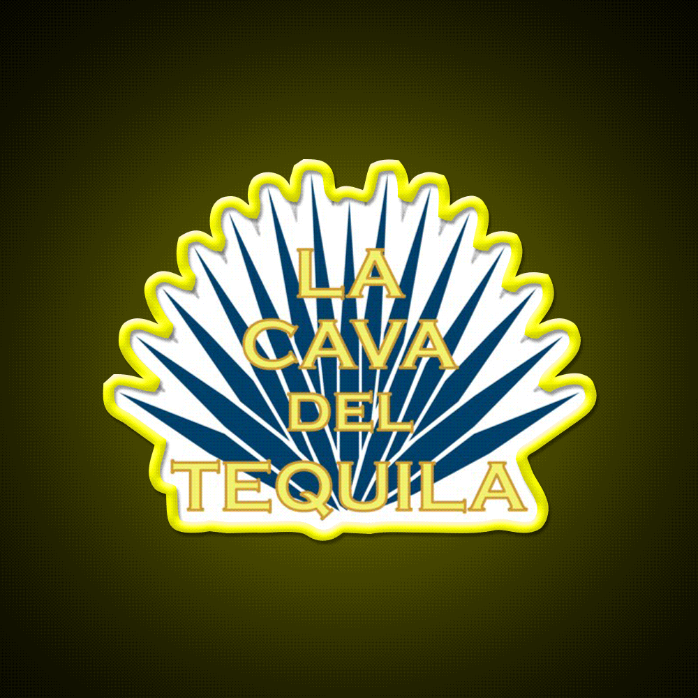 La Cava Del Tequila Party Drink Tequila Led Neon Sign Rgb Color - Custom LED neon sign front view