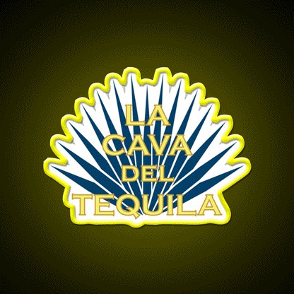 La Cava Del Tequila Party Drink Tequila Led Neon Sign Rgb Color - Custom LED neon sign front view