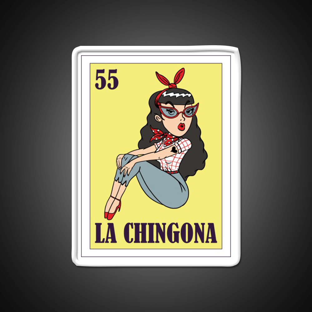 La Chingona Loteria Mexico 5 May Gift Bingo Party Drink Tequila Led Neon Sign Rgb Color - Shineneon