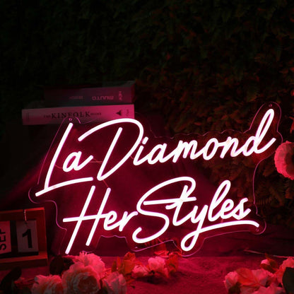 La Diamond Her Styles Red Led Neon Sign - Shineneon
