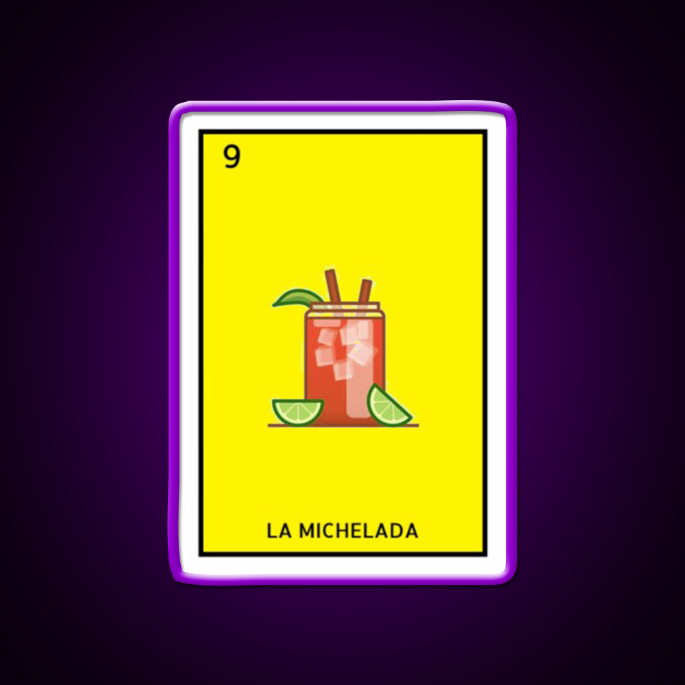 La Michelada Loteria Beer Bar Decor Led Neon Sign Rgb Color - LED neon sign view 9