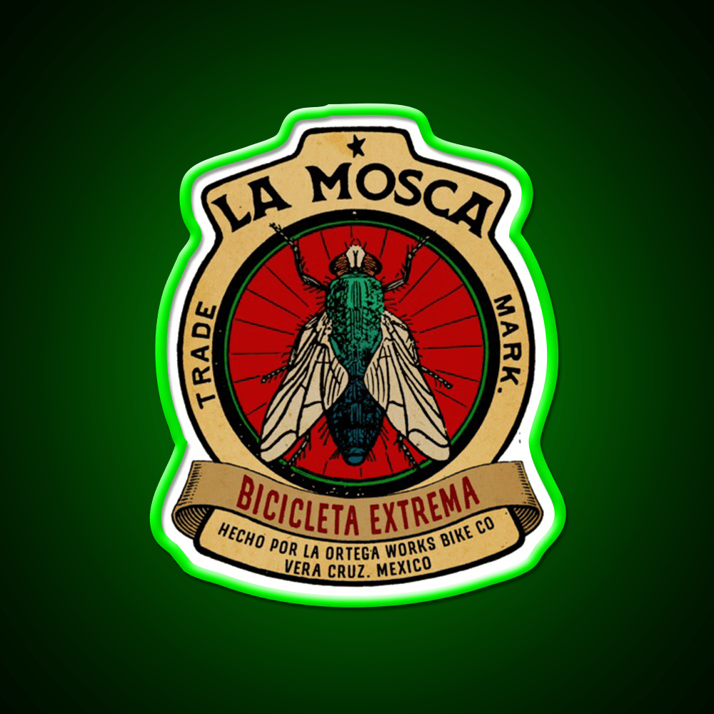 La Mosca Vintage Mexican Bicycle Party Drink Tequila Led Neon Sign Rgb Color - Shineneon