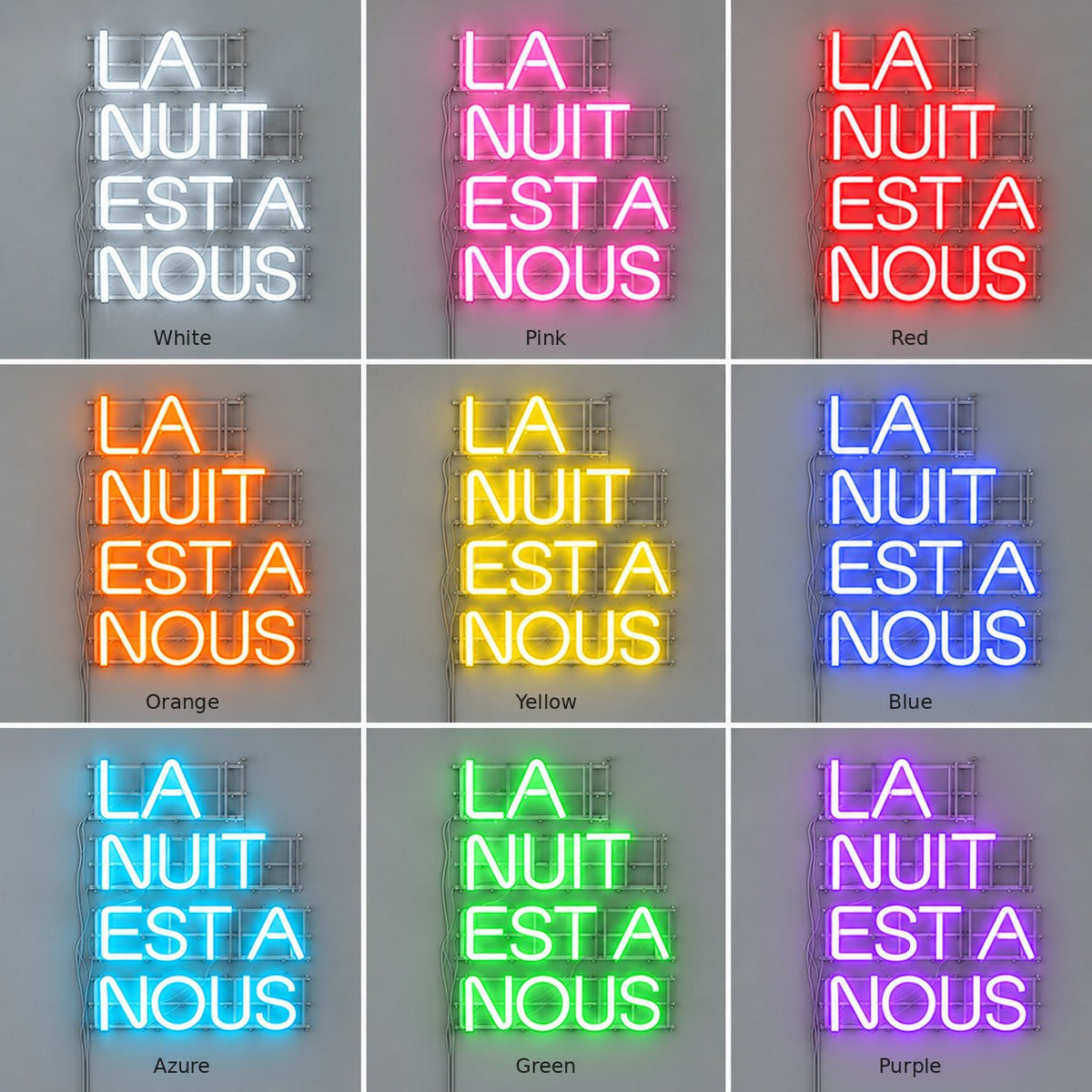 La Nuit Est A Nous LED Neon Sign - Shineneon