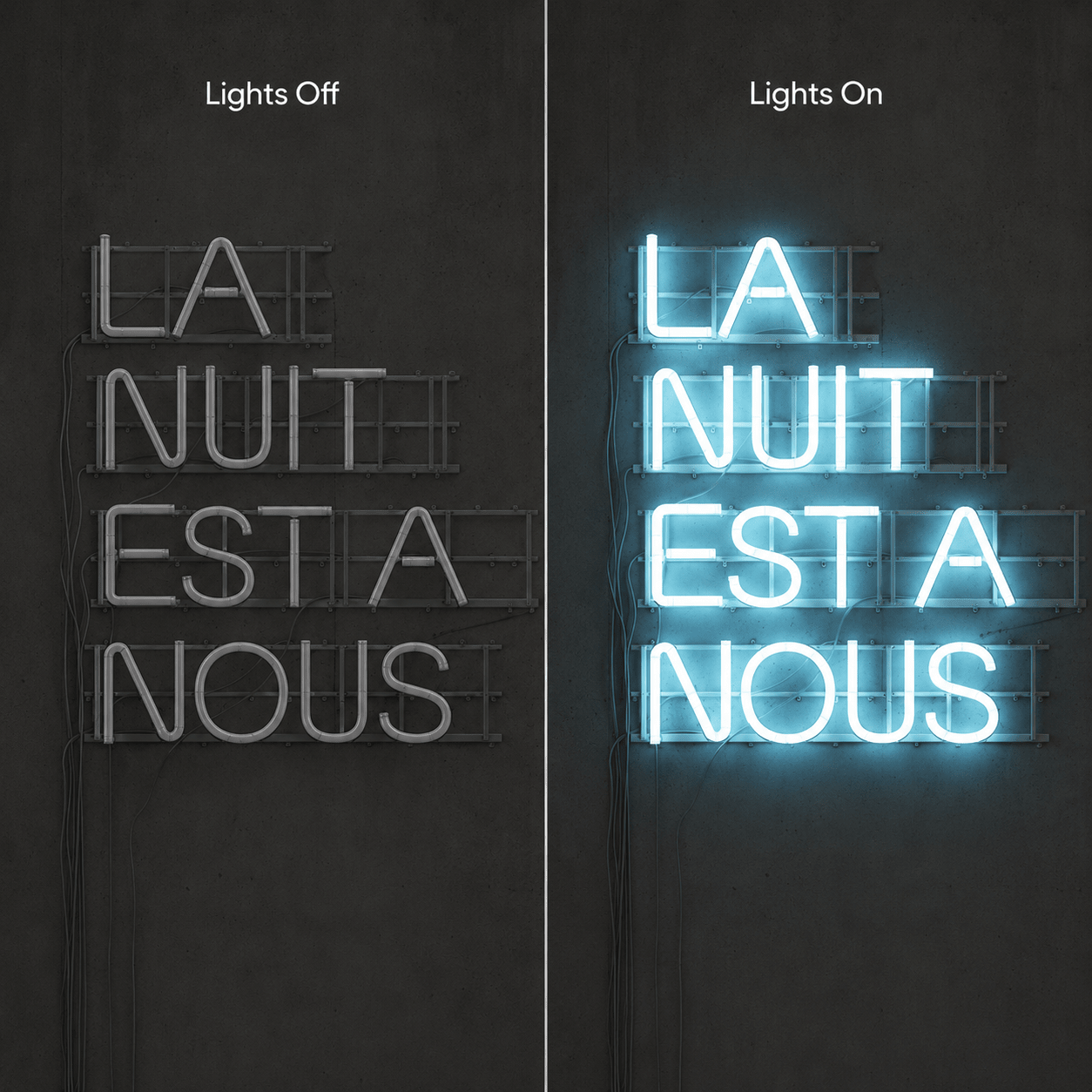 La Nuit Esta Nous LED Neon Sign - Shineneon