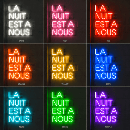 La Nuit Esta Nous LED Neon Sign - Shineneon