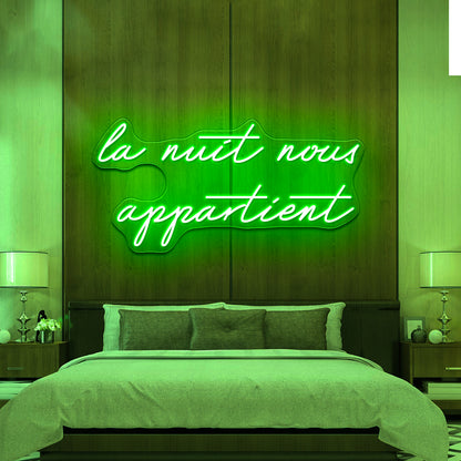 La Nuit Nous Appartient Led Neon Sign Wall Art