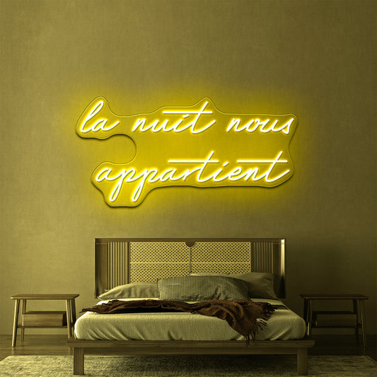 La Nuit Nous Appartient Led Neon Sign Wall Art