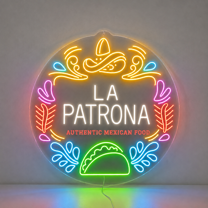 LA PATRONA Mexican Food Custom LED Neon Sign - Shineneon