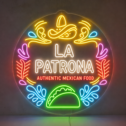 LA PATRONA Mexican Food Custom LED Neon Sign - Shineneon