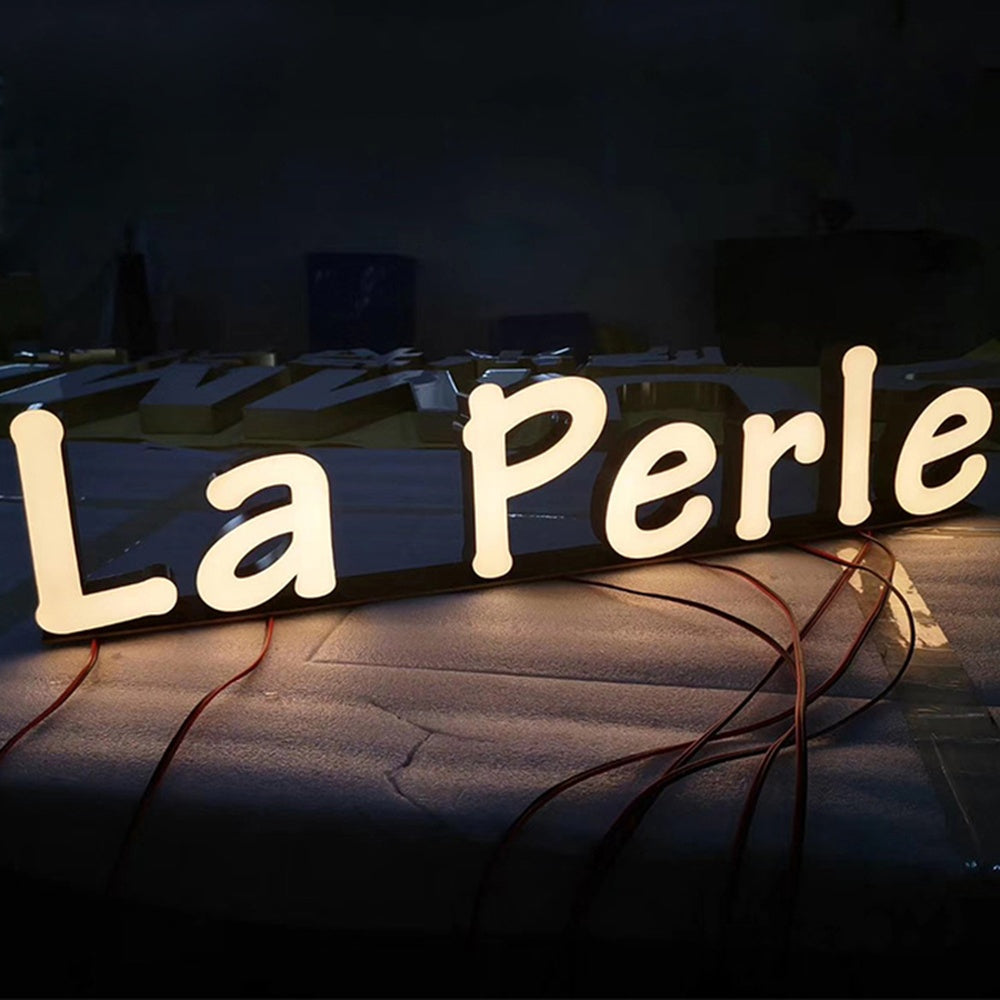 La Perle 3D Frontlit Channel Letters Led Light Sign