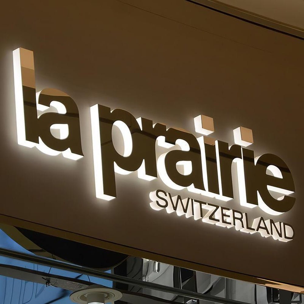 La Prairie Switzerland 3D Backlit Letters Business Metal Led Sign - Shineneon