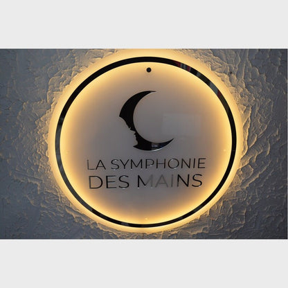 La Symphonie Des Mains Acrylic Business Logo Sign - Shineneon