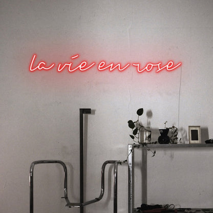 La Vie En Rose Led Neon Sign Wall Art | Shineneon