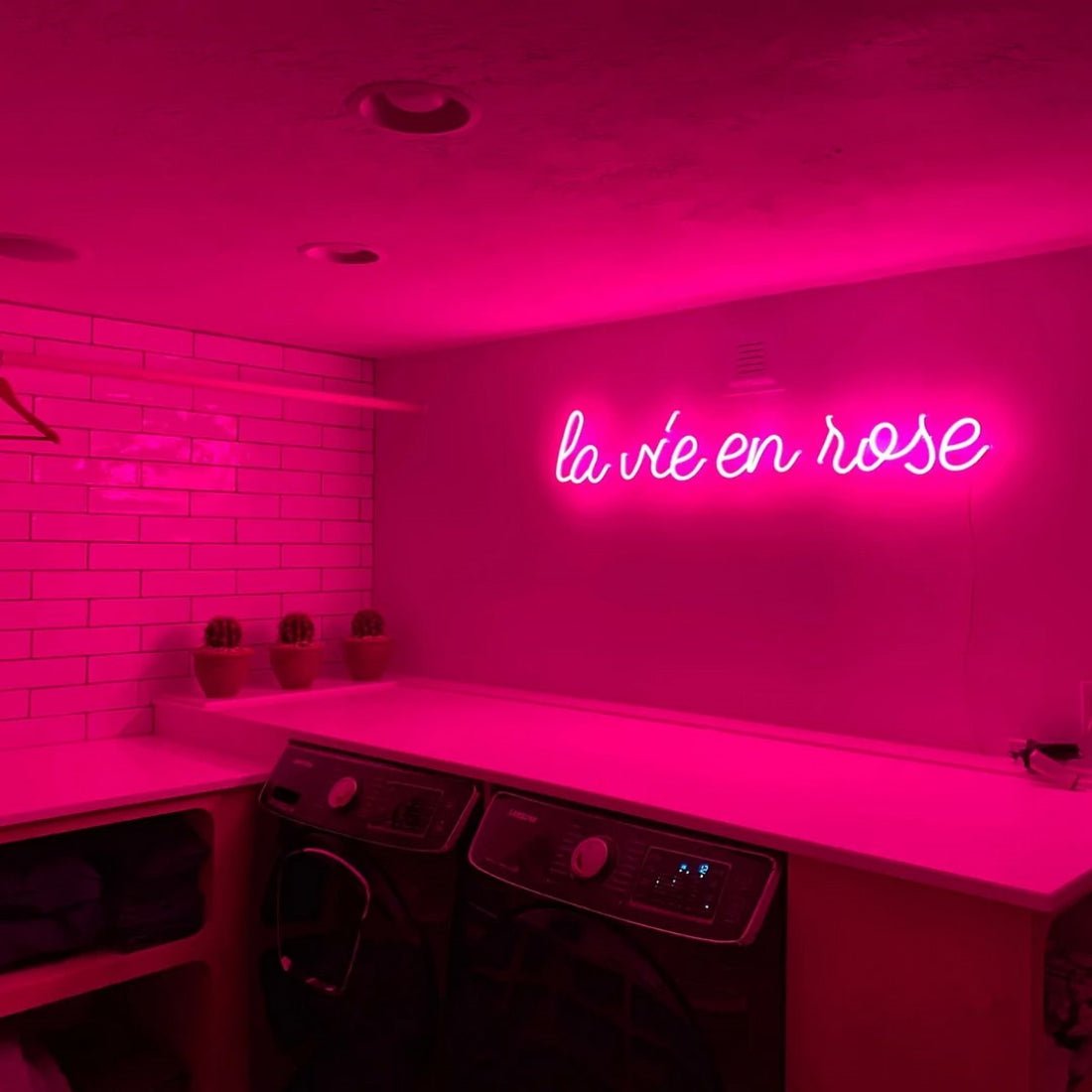 La Vie En Rose Led Sign Business Neon Signs Wall Art - Shineneon