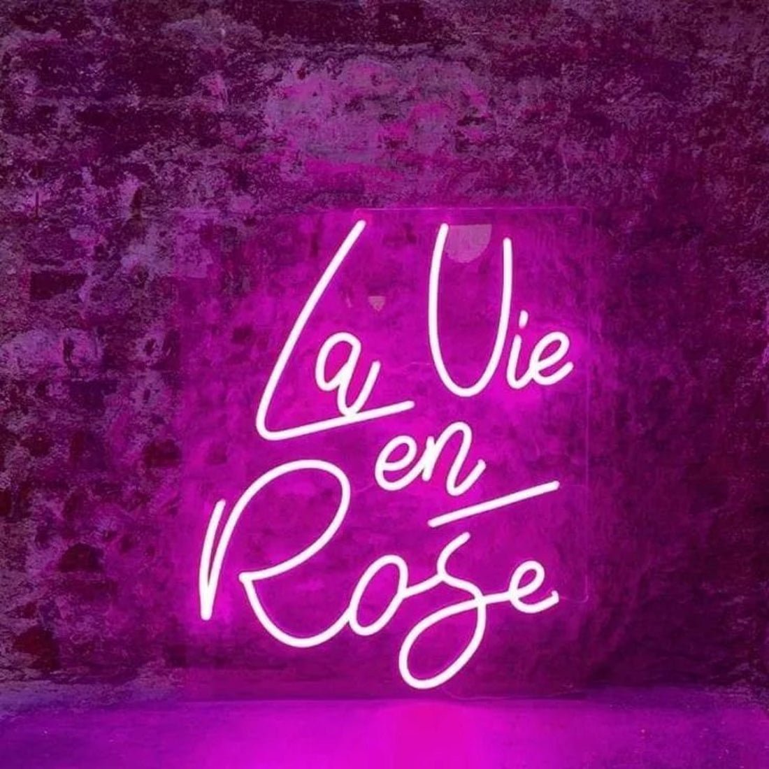 La Vie En Rose Life In Happy Hues Led Sign Business Neon Sign - Shineneon