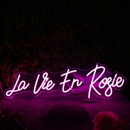 La Vie En Rosie Pink Led Neon Sign - Shineneon