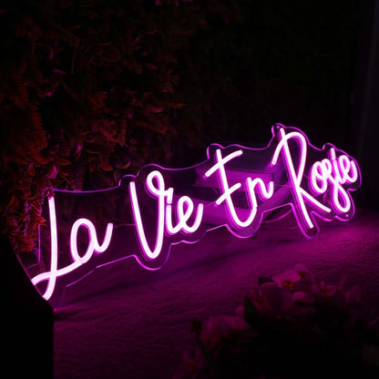 La Vie En Rosie Pink Led Neon Sign - Shineneon