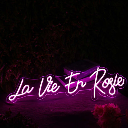 La Vie En Rosie Pink Led Neon Sign - Shineneon
