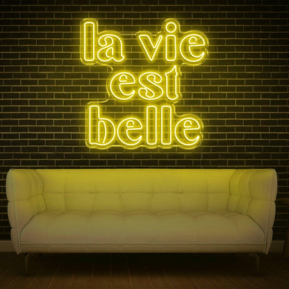 La Vie Est Belle Blue Led Neon Sign For Home Decor Wall Art | Shineneon
