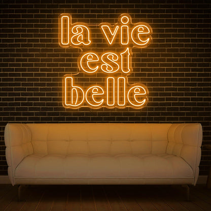 La Vie Est Belle Blue Led Neon Sign For Home Decor Wall Art | Shineneon
