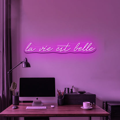 La Vie Est Belle Led Neon Wall Art - Shineneon