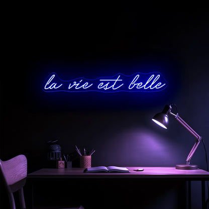 La Vie Est Belle Led Neon Wall Art