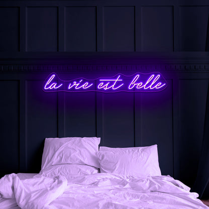 La Vie Est Belle Led Neon Wall Art