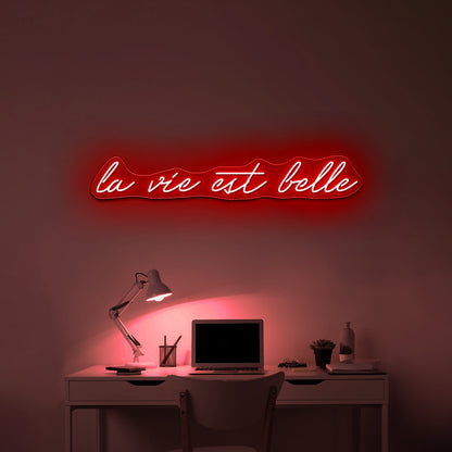 La Vie Est Belle Led Neon Wall Art