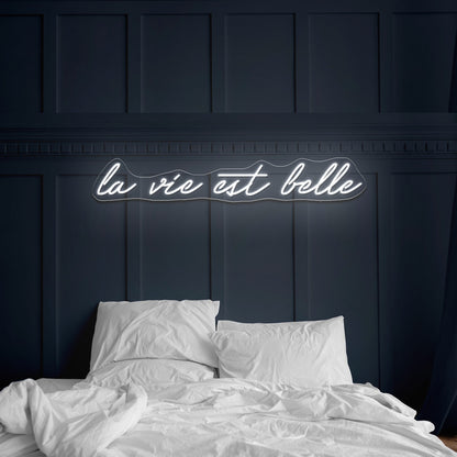 La Vie Est Belle Led Neon Wall Art