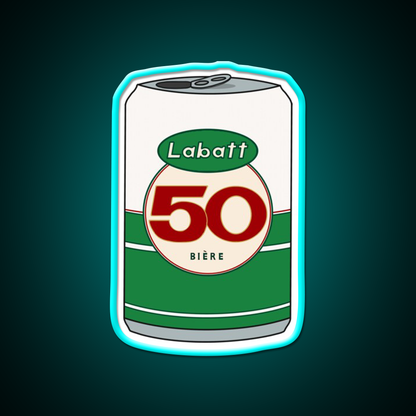 Labatt 50 Beer Can Beer Bar Decor Led Neon Sign Rgb Color - Size and dimension reference