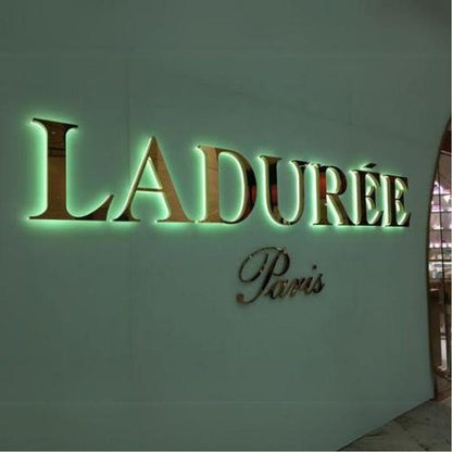 Laduree 3D Frontlit And Backlit Channel Letter Led Light Sign - Shineneon