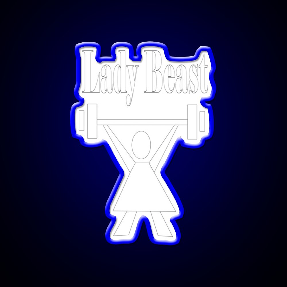 Lady Beast A Strong Powerful Woman That Lifts Gym Fitness Led Neon Sign Rgb Color