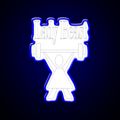 Lady Beast A Strong Powerful Woman That Lifts Gym Fitness Led Neon Sign Rgb Color