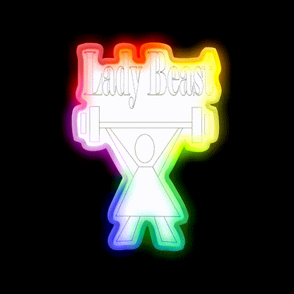 Lady Beast A Strong Powerful Woman That Lifts Gym Fitness Led Neon Sign Rgb Color