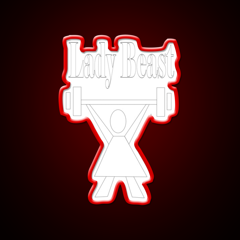 Lady Beast A Strong Powerful Woman That Lifts Gym Fitness Led Neon Sign Rgb Color